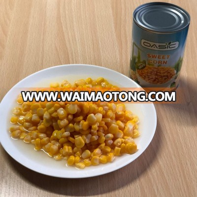 340g Canned Sweet Corn with Whole Kernel in Tin